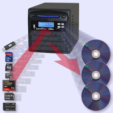 Backups maken van flash memory naar CD of DVD - memorycards sd cf ms pro usb sticks informatie rechtstreeks naar cd dvd dupliceren backup maken