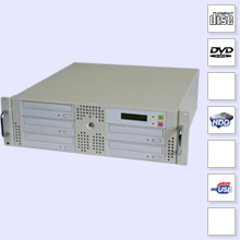 CopyRack 5 DVD Duplicator Standard PC Connected - 19 inch duplicator pc connectie harddisk dupliceren recordable dvd discs