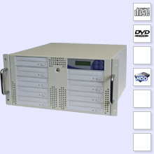 CopyRack 9 DVD Duplicator met Harddisk - kopieer systeem dvd cd 5u 19 inch behuizing grote capaciteit duplicatie